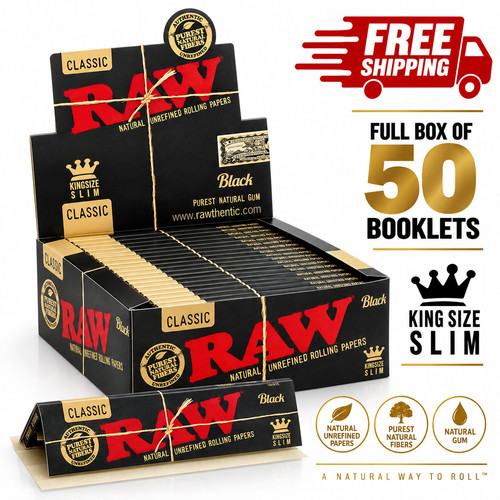Raw black king size slim - raw,