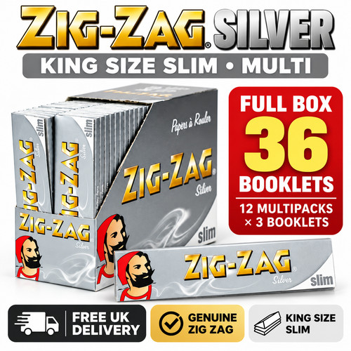 Zig zag silver king - zig, slim