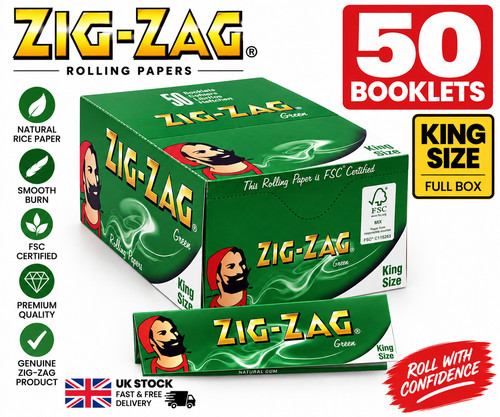 Zig zag green king - king, size
