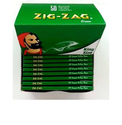 Zig zag green - green, slim